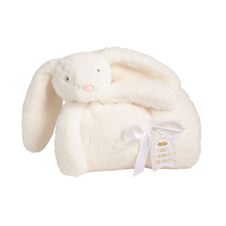 Ivory Plush Bunny Cuddle Blanket