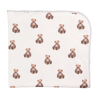 Boy Bear Arrival Blanket • White