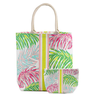 Veracruz Coast Tote • White/Pink/Lime