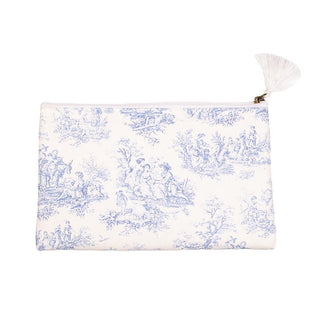 Eden Toile Cosmetic Bag • White & Blue
