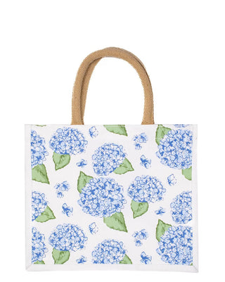 Hydrangea Gift Tote • Blue & White