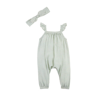 Gingham Baby Longall • Green