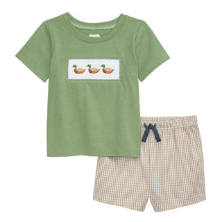Toddler Smocked Duck Short Set
