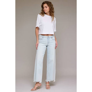 Dixon Mid Rise Wide Leg Jeans • Super Light Wash