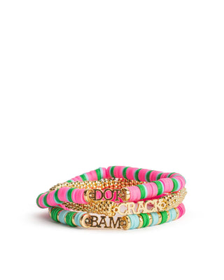 Dot Crack Bam Beaded Bracelet Stack
