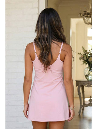 Capri Athletic Dress and Shorts Set • Light Pink