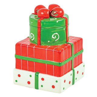 Ceramic Christmas Presents Cookie Jar