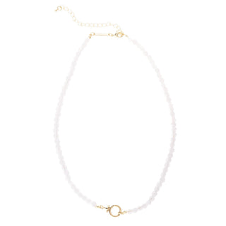 Thea Gold 18" Necklace • White