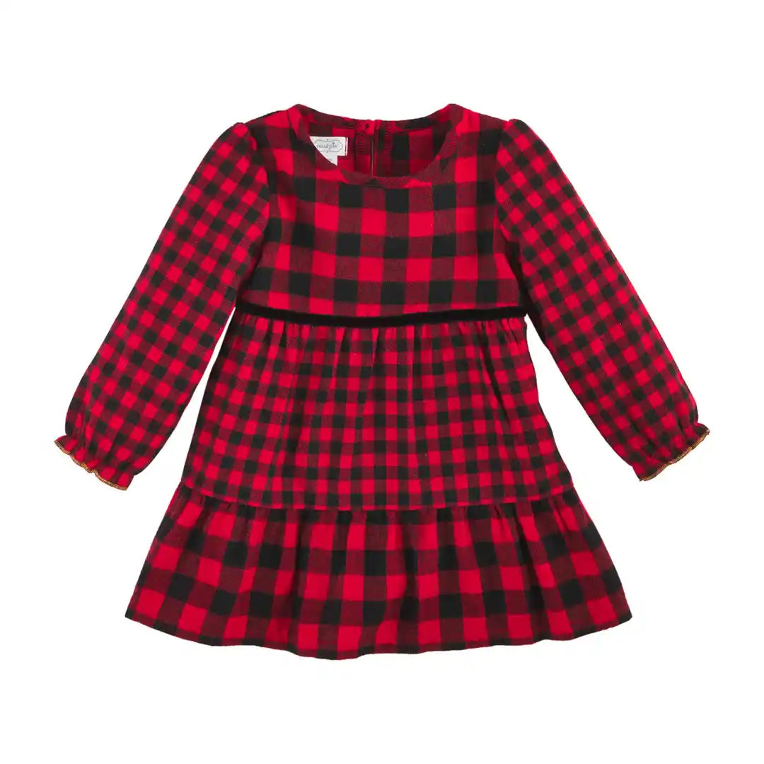 Mixed Buffalo Check Toddler Dress