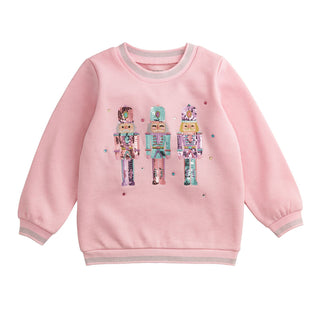Toddler Nutcracker Sequin Sweatshirt • Pink