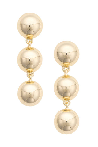 Dome Trio Earrings • Shiny Gold