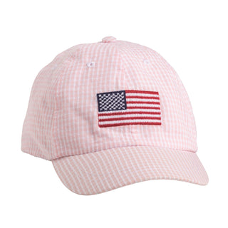 Pink Embroidered Flag Toddler Hat