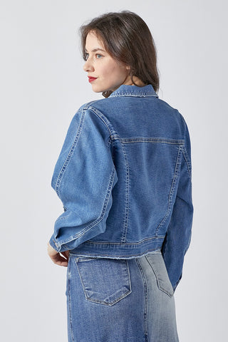Balloon Sleeve Denim Jacket • Medium Wash