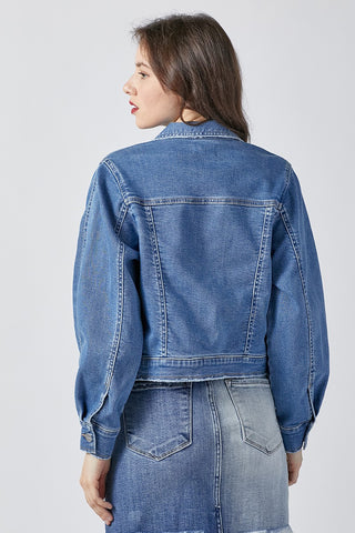 Balloon Sleeve Denim Jacket • Medium Wash