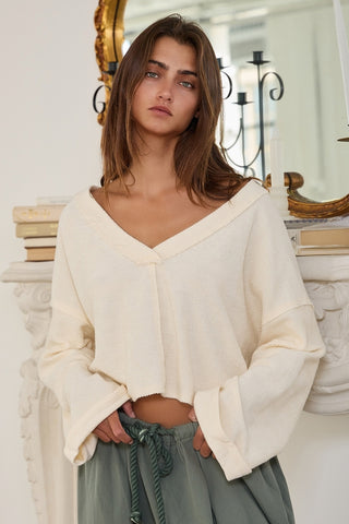 Cutout Back Adjustable Tie Pullover Crop Top