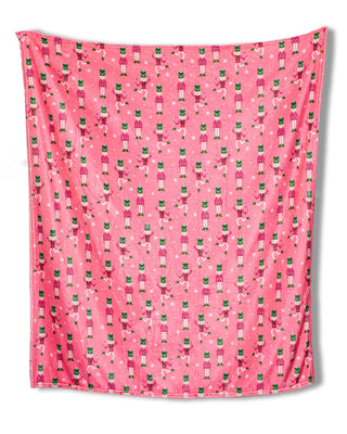 Nutcracker Cutie Throw Blanket • Pink