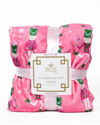Nutcracker Cutie Throw Blanket • Pink