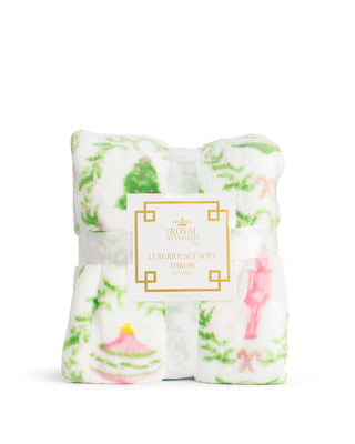 Nutcracker Trellis Throw • White