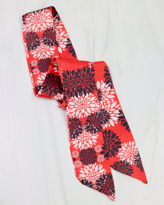 Serafina Scarf • Black & Red Floral