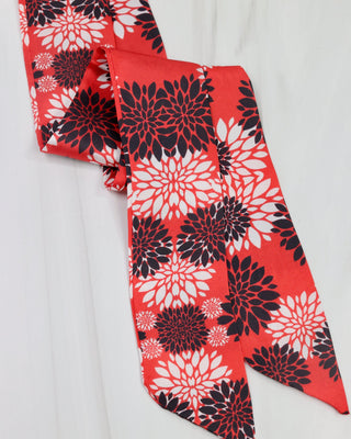 Serafina Scarf • Black & Red Floral