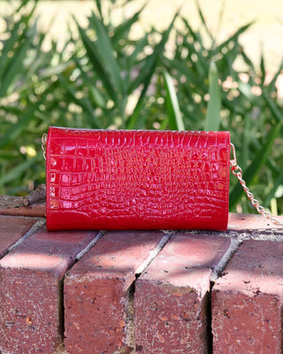 Carlington Clutch/Crossbody • Red Patent EC