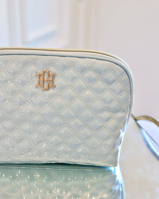 Capri Large Pouch • Light Blue Patent