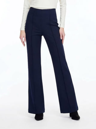 Front Seaming Ponte Knit Pants • Navy