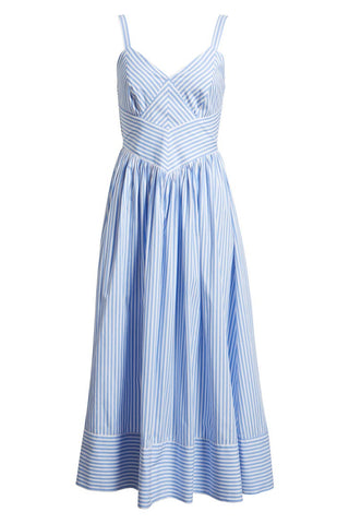 Shayla Striped Midi Dress • Sky Blue