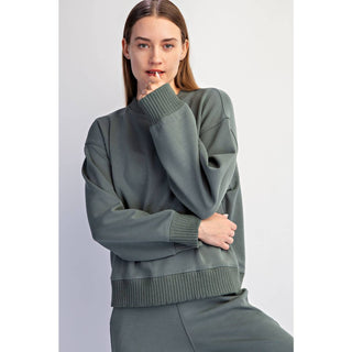 Modal Scuba Luxe Crew Neck • Sage Leaf