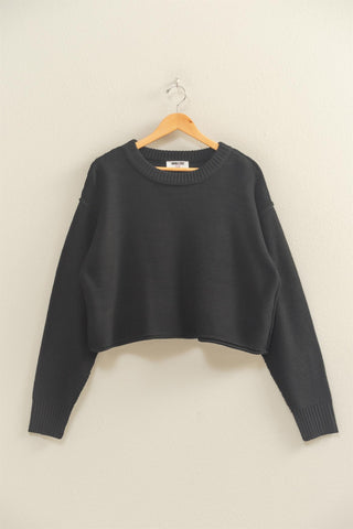 Sandra Cropped Sweater • Black