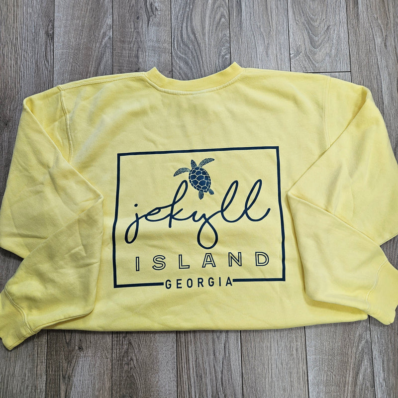Jekyll Island Turtle Sweatshirt • Yellow