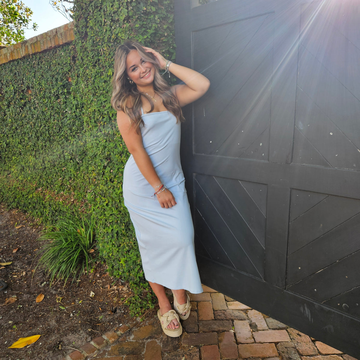 Preston Midi Dress • Sky