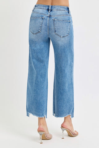 Karissa High Rise Crop Wide Leg Jeans • Medium Wash