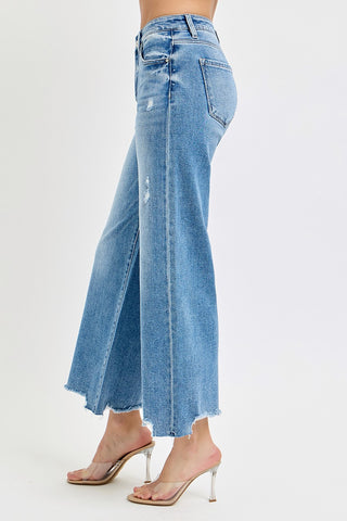 Karissa High Rise Crop Wide Leg Jeans • Medium Wash