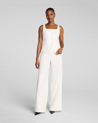 Spanx® Easybreezy Cotton Linen Button-down Vest • Ivory