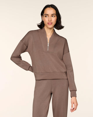 Spanx AirEssentials® Shawl Collar Half Zip • Ironstone