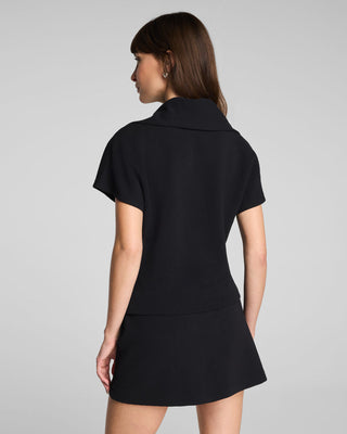 Spanx Airessentials® French Rib Short Sleeve Half Zip