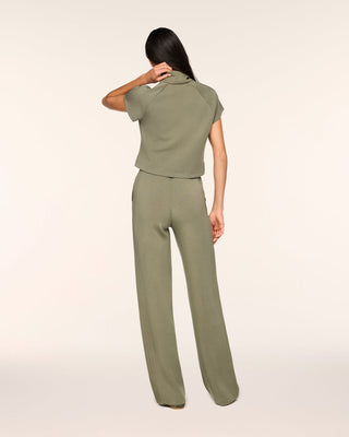 Spanx AirEssentials® Pintuck Half Zip Jumpsuit • Herb