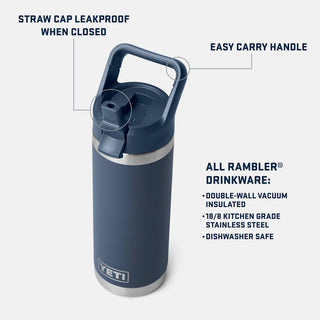 Rambler® 18 oz Water Bottle With Color-Matched Straw Cap