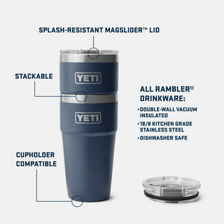 Rambler® 20oz Stackable Cup + Magslider Lid • Black