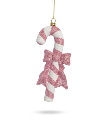 Candy Cane Lane Ornament • Pink and White