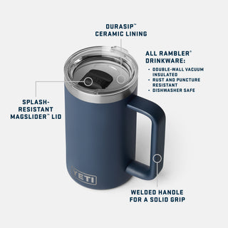 Rambler® 24 oz Mug With Durasip™ Ceramic Lining