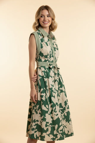 The Gardenia Sleeveless Midi Dress • Green
