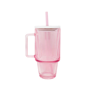 Glass Tumbler with Straw • Lilly Garden Home