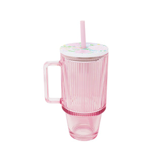 Glass Tumbler with Straw • Lilly Garden Home