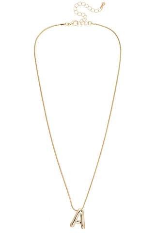 Amy Initial Necklace • Shiny Gold