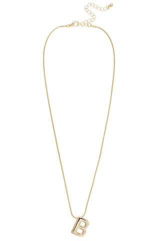 Amy Initial Necklace • Shiny Gold