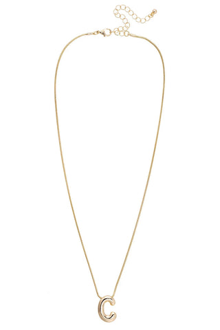 Amy Initial Necklace • Shiny Gold