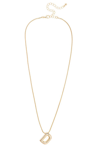 Amy Initial Necklace • Shiny Gold
