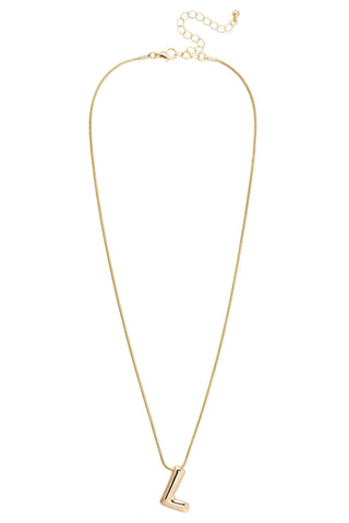 Amy Initial Necklace • Shiny Gold